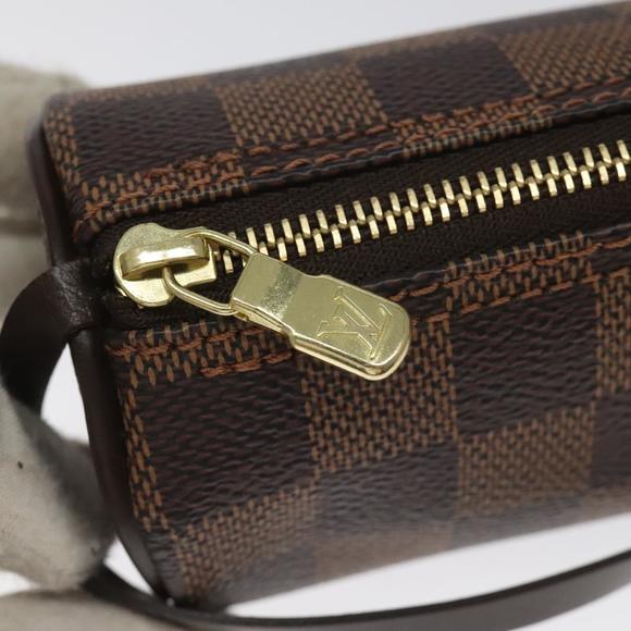 LOUIS VUITTON Damier Ebene Papillon Pouch LV Auth EC343 - Picture 9 of 16